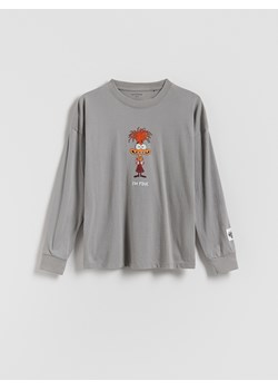 Reserved - Longsleeve z nadrukiem Inside Out - ciemnoszary ze sklepu Reserved w kategorii T-shirty chłopięce - zdjęcie 185590646