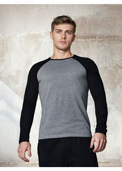 Sinsay - Bawełniana koszulka longsleeve - szary ze sklepu Sinsay w kategorii T-shirty męskie - zdjęcie 185591988