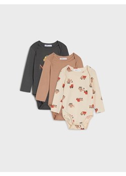 Sinsay - Body 3 pack - szary - id: 779EM-86X - marki Sinsay - 185592005 Sinsay - Body 3 pack - szary ze sklepu Sinsay w kategorii Body niemowlęce - zdjęcie 185592005