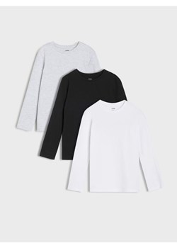 Sinsay - Koszulki z długim rękawem 3 pack - biały ze sklepu Sinsay w kategorii T-shirty chłopięce - zdjęcie 185592006