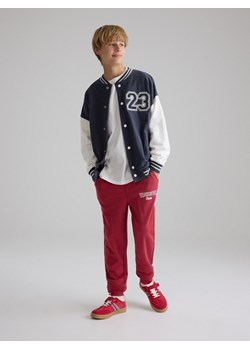 Reserved - Bluza bomber oversize - granatowy ze sklepu Reserved w kategorii Bluzy chłopięce - zdjęcie 185593809