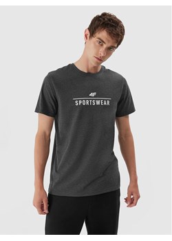 4F T-Shirt 4FAW23TTSHM0878 Szary Regular Fit ze sklepu MODIVO w kategorii T-shirty męskie - zdjęcie 185596856