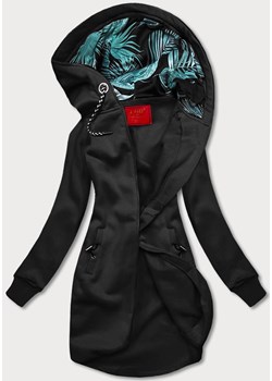 Długa damska bluza czarna (AMG-855B) ze sklepu goodlookin.pl w kategorii Bluzy damskie - zdjęcie 185597439