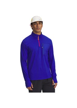 Męski longsleeve do biegania Under Armour UA Trail Run Quarter Zip - niebieski ze sklepu Sportstylestory.com w kategorii T-shirty męskie - zdjęcie 185598549