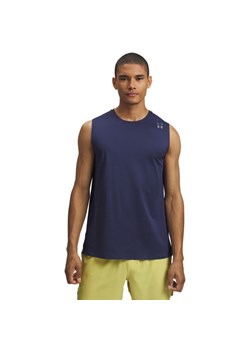 Męski top treningowy Under Armour UA Halo Vent SL - granatowy ze sklepu Sportstylestory.com w kategorii T-shirty męskie - zdjęcie 185598886