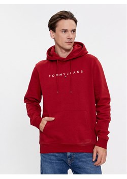 Tommy Jeans Bluza Linear Logo DM0DM17985 Czerwony Regular Fit ze sklepu MODIVO w kategorii Bluzy męskie - zdjęcie 185598939