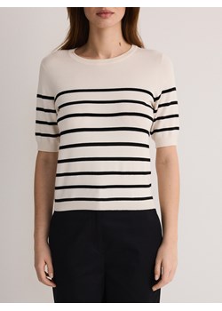 Reserved - Dzianinowa bluzka z wiskozą - wielobarwny - id: ZT009-MLC - marki Reserved - 185600348 Reserved - Dzianinowa bluzka z wiskozą - wielobarwny ze sklepu Reserved w kategorii Swetry damskie - zdjęcie 185600348