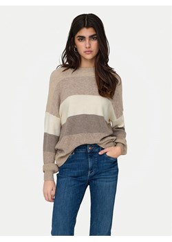ONLY Sweter Atia 15220044 Beżowy Regular Fit ze sklepu MODIVO w kategorii Swetry damskie - zdjęcie 185602886