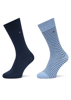 Tommy Hilfiger Zestaw 2 par wysokich skarpet męskich 100001496 Niebieski ze sklepu MODIVO w kategorii Skarpetki męskie - zdjęcie 185606219