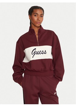 Guess Bluza V5BQ00 KCX22 Bordowy Regular Fit ze sklepu MODIVO w kategorii Bluzy damskie - zdjęcie 185606259