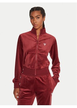 Guess Bluza V3BQ22 K0232 Bordowy Regular Fit ze sklepu MODIVO w kategorii Bluzy damskie - zdjęcie 185606278