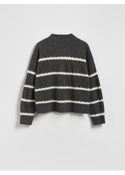 Reserved - Sweter w paski - szary ze sklepu Reserved w kategorii Swetry damskie - zdjęcie 185608426