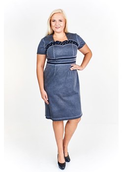Sukienka FSU944 CZARNY jeans ze sklepu fokus.pl w kategorii Sukienki - zdjęcie 185613205
