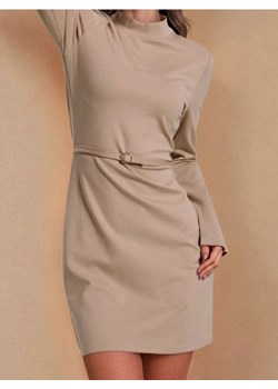 Sinsay - Sukienka mini z długim rękawem - beżowy ze sklepu Sinsay w kategorii Sukienki - zdjęcie 185615855