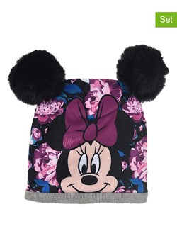 Disney Minnie Mouse 3-częściowy zestaw &quot;Myszka Minnie&quot; w kolorze fioletowo-szaro-czarnym ze sklepu Limango Polska w kategorii Czapki dziecięce - zdjęcie 185621309