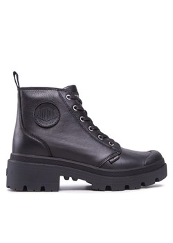 Trapery Palladium Pallabase Leather 96905-001-M Czarny ze sklepu eobuwie.pl w kategorii Workery damskie - zdjęcie 185621516