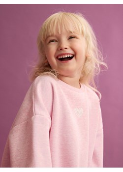 Reserved - Bluza z haftem - różowy ze sklepu Reserved w kategorii Bluzy dziewczęce - zdjęcie 185622306