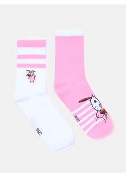 Sinsay - Skarpetki z nadrukiem Courage the Cowardly Dog 2 pack - wielobarwny ze sklepu Sinsay w kategorii Skarpetki damskie - zdjęcie 185625179