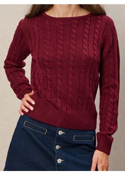 Sinsay - Sweter z warkoczowym splotem - różowy - id: 432EU-40X - marki Sinsay - 185625199 Sinsay - Sweter z warkoczowym splotem - różowy ze sklepu Sinsay w kategorii Swetry damskie - zdjęcie 185625199