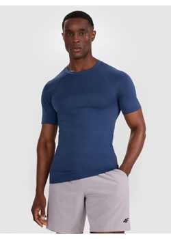 Męska koszulka treningowa 4F 4FWAW25TFTSM1460 - granatowa ze sklepu Sportstylestory.com w kategorii T-shirty męskie - zdjęcie 185625527