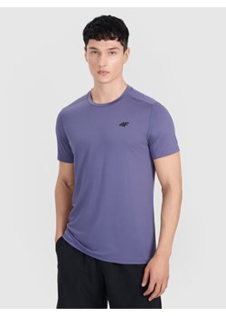 Męska koszulka treningowa 4F 4FWAW25TFTSM1521 - niebieska ze sklepu Sportstylestory.com w kategorii T-shirty męskie - zdjęcie 185625537