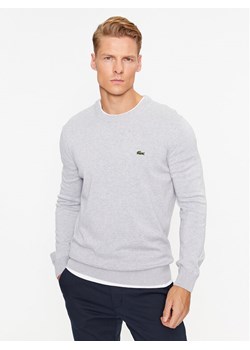 Lacoste Sweter AH1985 Szary Regular Fit ze sklepu MODIVO w kategorii Swetry męskie - zdjęcie 185625639