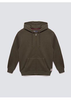 Bluza męska rozpinana z kapturem khaki Jagmur 303 ze sklepu Big Star w kategorii Bluzy męskie - zdjęcie 185626009
