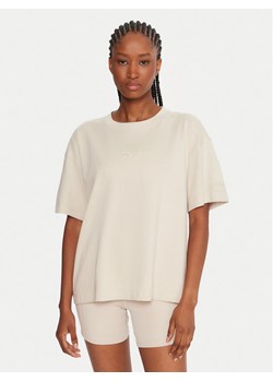 Reebok T-Shirt RK25315CCW Beżowy Regular Fit ze sklepu MODIVO w kategorii Bluzki damskie - zdjęcie 185627347