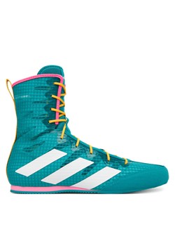 Buty bokserskie adidas Box Hog 4 JR5382 Zielony ze sklepu eobuwie.pl w kategorii Buty sportowe męskie - zdjęcie 185630395