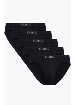 Atlantic 5-pack slipy męskie Sport 5BMP-094-CZARNY, Kolor czarny, Rozmiar M, ATLANTIC ze sklepu Intymna w kategorii Majtki męskie - zdjęcie 185631566