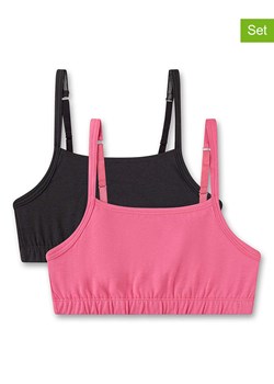 Sanetta Topy (2 szt.) w kolorze jasnoróżowo-czarnym ze sklepu Limango Polska w kategorii Staniki dla dziewczynki - zdjęcie 185631687