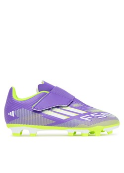 Buty do piłki nożnej adidas F50 Club Hook-and-Loop Firm/Multi-Ground Boots Kids JI0036 Fioletowy ze sklepu eobuwie.pl w kategorii Buty sportowe dziecięce - zdjęcie 185631746