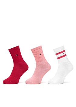 Zestaw 3 par wysokich skarpet dziecięcych Tommy Hilfiger 701236330 Różowy ze sklepu eobuwie.pl w kategorii Skarpetki dziecięce - zdjęcie 185631758