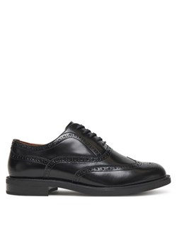 Półbuty Tommy Hilfiger Hilfiger Vogue FM0FM05766 Czarny ze sklepu eobuwie.pl w kategorii Buty eleganckie męskie - zdjęcie 185631816