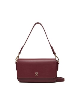 Torebka Tommy Hilfiger Th Icon Conv AW0AW17677 Bordowy ze sklepu eobuwie.pl w kategorii Listonoszki - zdjęcie 185631829