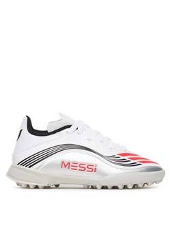 Buty do piłki nożnej adidas F50 Messi League JP7456 Biały ze sklepu eobuwie.pl w kategorii Buty sportowe dziecięce - zdjęcie 185631869