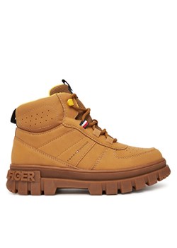 Trzewiki Tommy Hilfiger T3X5-34129-1696 D Brązowy ze sklepu eobuwie.pl w kategorii Buty zimowe dziecięce - zdjęcie 185631885