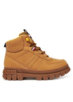 Trzewiki Tommy Hilfiger T3X5-34129-1696 S Brązowy ze sklepu eobuwie.pl w kategorii Buty zimowe dziecięce - zdjęcie 185634105