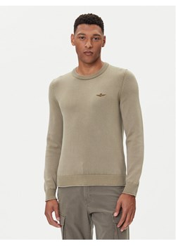 Aeronautica Militare Sweter 252MA1610UL00556 Khaki Regular Fit ze sklepu MODIVO w kategorii Swetry męskie - zdjęcie 185634795