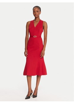 TWINSET Sukienka koktajlowa 252TP2606 Czerwony Slim Fit ze sklepu MODIVO w kategorii Sukienki - zdjęcie 185634798