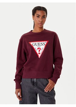 Guess Bluza W2YQ16 KBA11 Bordowy Regular Fit ze sklepu MODIVO w kategorii Bluzy damskie - zdjęcie 185634886