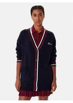 Guess Kardigan V5BR00 Z1152 Granatowy Regular Fit ze sklepu MODIVO w kategorii Swetry damskie - zdjęcie 185635027