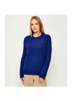 POLO RALPH LAUREN Wełniany sweter | Loose fit | z dodatkiem kaszmiru - id: PR255W000059ERR - marki Polo Ralph Lauren - 185637449 POLO RALPH LAUREN Wełniany sweter | Loose fit | z dodatkiem kaszmiru ze sklepu Gomez Fashion Store w kategorii Swetry damskie - zdjęcie 185637449