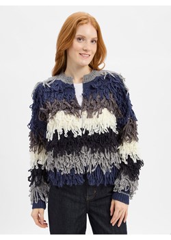 Rich & Royal Kardigan damski Kobiety dzianina grubo tkana niebieski w paski ze sklepu vangraaf w kategorii Swetry damskie - zdjęcie 185638385