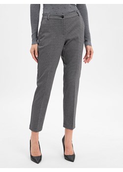 BRAX Damskie spodnie materiałowe - Maron S Kobiety Sztuczne włókno czarny w kratkę ze sklepu vangraaf w kategorii Spodnie damskie - zdjęcie 185638397