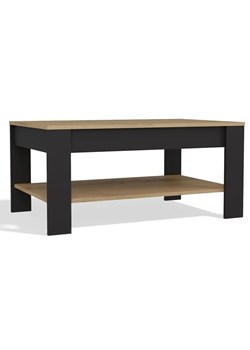 Nowoczesny stolik kawowy z półką dąb artisan + czarny R9-N51 ze sklepu Edinos.pl w kategorii Stoliki kawowe - zdjęcie 185639426