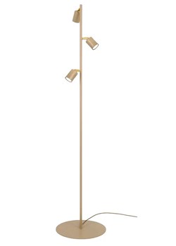Beżowa metalowa lampa podłogowa T2-M63 ze sklepu Edinos.pl w kategorii Lampy podłogowe - zdjęcie 185639488