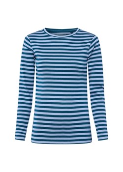 brookshire Damska koszulka z długim rękawem Kobiety Bawełna petrol w paski ze sklepu vangraaf w kategorii Bluzki damskie - zdjęcie 185639535