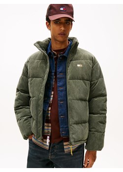 Tommy Jeans Męska sztruksowa kurtka pikowana Mężczyźni Sztuczne włókno oliwkowy jednolity ze sklepu vangraaf w kategorii Kurtki męskie - zdjęcie 185639548
