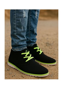 Wysokie jesienne trampki męskie Czarne /E9-2 18053 T230/ ze sklepu Pantofelek24.pl w kategorii Trampki męskie - zdjęcie 185640589